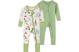 SUZEL Baby Viscose from Bamboo Footless Pajamas Boys Girls Zippy Pjs Sleep 'N Play Romper - 0-24 Months