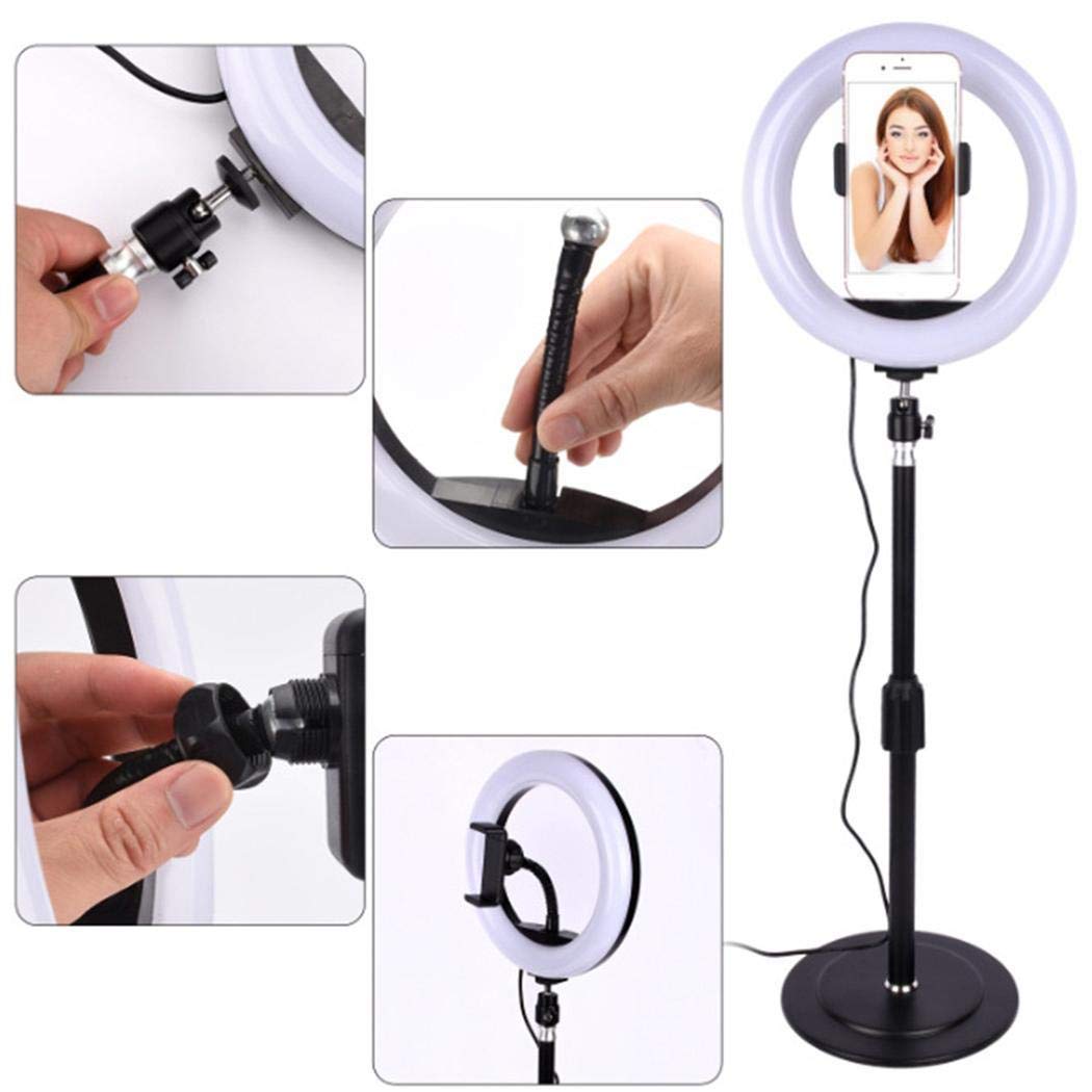 lazinem Dimmable Studio Photo Video Live Lamp Phone LED Ring Fill Light On-Camera Video Lights
