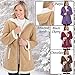 Women's Polar Fleece Sherpa Lined Zip Up Coat, Machine Washable