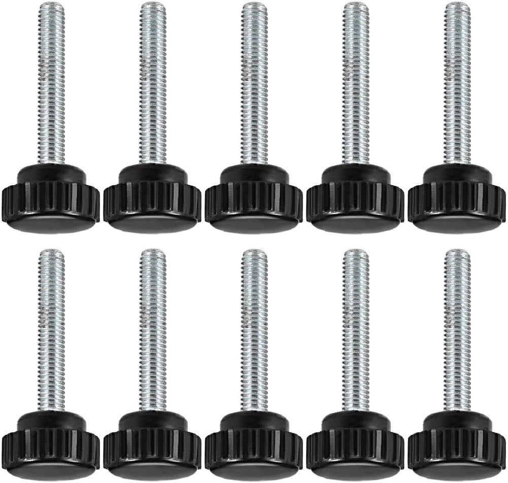 MACHSWON Knurled Clamping Knobs Saw Drill Press Lathe and Routing Jigs Packaging Machinery Printing Equipment Hand Clamping Handle Bolt Hand Knob Screw Replacement Parts M6 x 40mm 10pcs