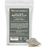 SMART SOLUTIONS Calcium Bentonite Clay Food Grade, 2 lb Pure Indian Healing Clay - All Natural for Internal and External Use
