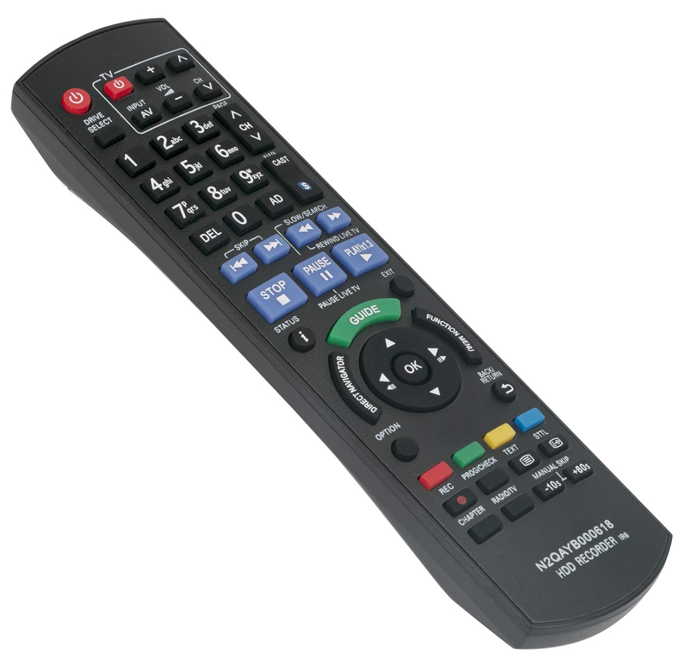 VINABTY N2QAYB000618 Replacement Remote Control Fit for PANASONIC HDD Recorder DVR DMR-HW100EBK DMR-HW100