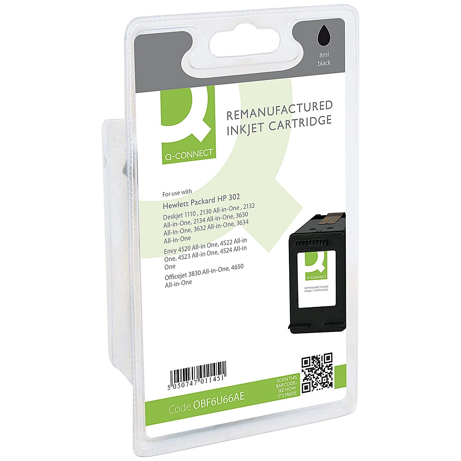 Q-Connect HP 302 Inkjet Cartridge Black