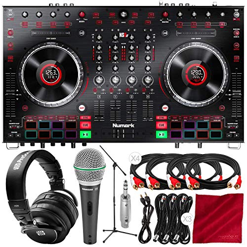 Numark NS6II USB DJ Controller with Monitoring Headphones and Microphone Platinum Bundle Numark NS6II USB DJ Controller with Monitoring Headphones and Microphone Platinum Bundle