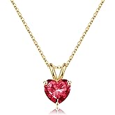 SMILEST Necklace Gifts for Her - 925 Sterling Silver Heart Birthstone Necklace, Dainty Sparkling Heart Pendant Anniversary Birthday Gifts for Women Mom Wife Daughter Girlfriend Jewelry Gift