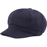Women Vintage Newsboy Cabbie Peaked Beret Cap Warm Baker Boy Visor Hat Flat Cap