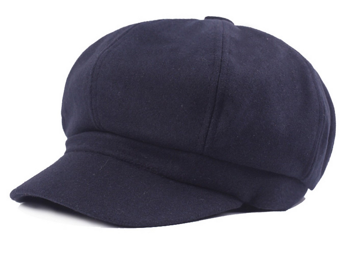 Licus Women's Vintage Newsboy Cabbie Peaked Beret Warm Baker Visor Flat Cap, Navy, 6 7/8-7 1/8