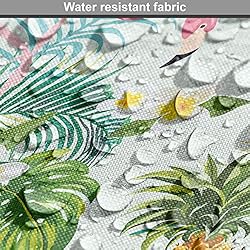 Ambesonne Flamingo Fabric by The Yard, Fresh Exotic
