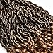 FQNing 14inch 8packs Goddess Locs Crochet Hair Light Weight Soft Wavy Curly Ombre Faux Locs Synthetic Brading hair extensions #1B/27