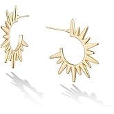 VACRONA Gold Hoop Earrings Huggie Earrings for Women 14k Gold Plated Small Hoops Green Snake Shell Beaded Earrings Hypoallergenic Jewelry Gift