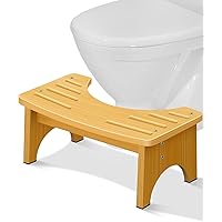 Toilet Stool Squat Adult 6.5 Inch Poop Stool - Ergonomic Squatting Position, Non-Slip & Portable Bathroom Stool for Adults, E