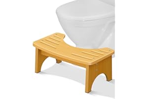 Toilet Stool Squat Adult 6.5 Inch Poop Stool - Ergonomic Squatting Position, Non-Slip & Portable Bathroom Stool for Adults, E