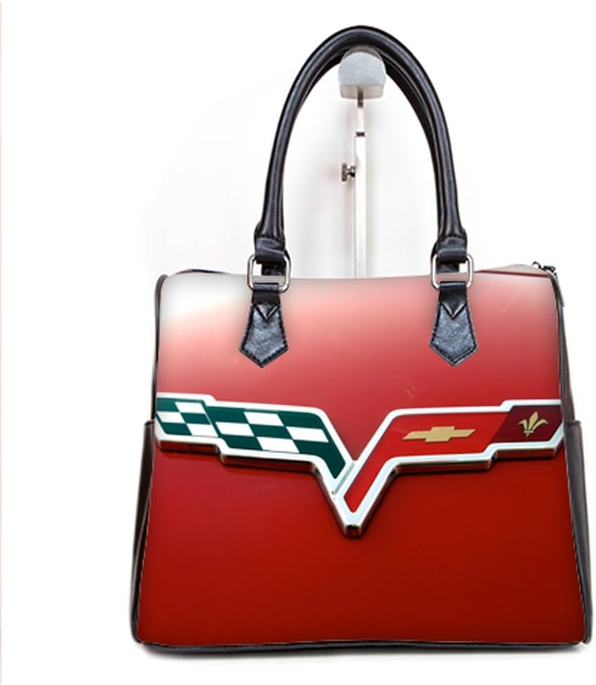 LaHuo GM Popular Sports Car Band Corvette Stingray Concept Women Barrel Type Handbag Lady Fashion Tote Top Handle(Twin Sides)