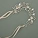 SWEETV Bridal Headband Wedding Headpiece for Bride Hair Accessories for Wedding Hair Pieces Crystal Pearl Hair Vine Sliver