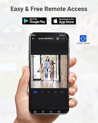 ANNKE H500 3K 5MP PoE Security Camera System with 8CH NVR, 4X 3K