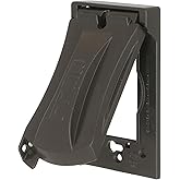 Hubbell MX1050Z Bell 1-Gang Weatherproof Universal Metal Flip Cover, Vertical/Horizontal 12-in-1, Bronze