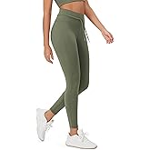 ODODOS Women's Drawstring Tie Daily Leggings 25" / 28" High Waist Workout Yoga Pants