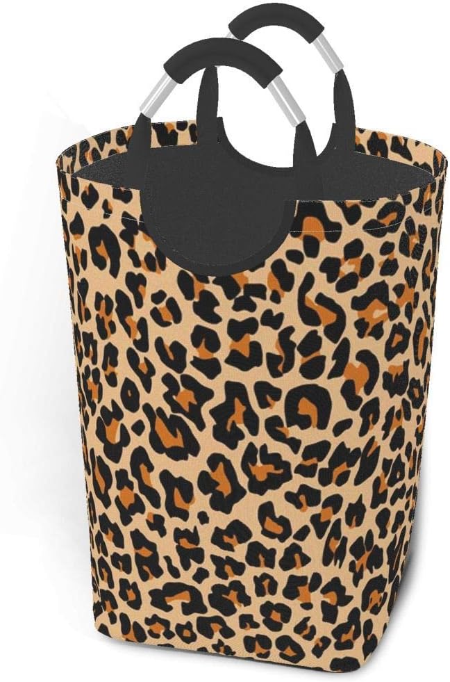 Cesto de lavandería Leopardo Repitiendo Naranja Cheetah Cesto de ropa