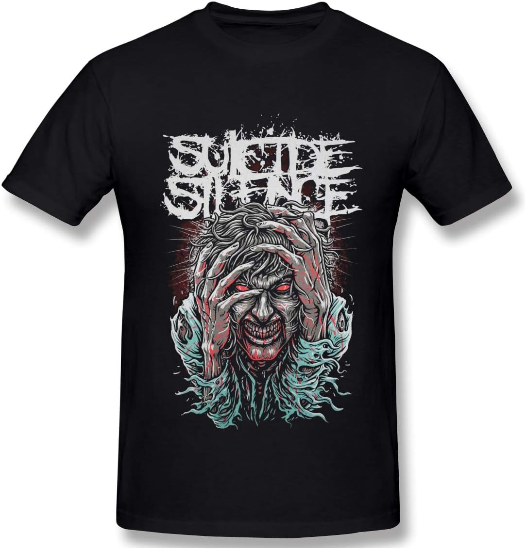 Suicide Silence Men's Basic Short Sleeve T-Shirt Colorful Print Graphic Tee Shirts Crewneck T-Shirt