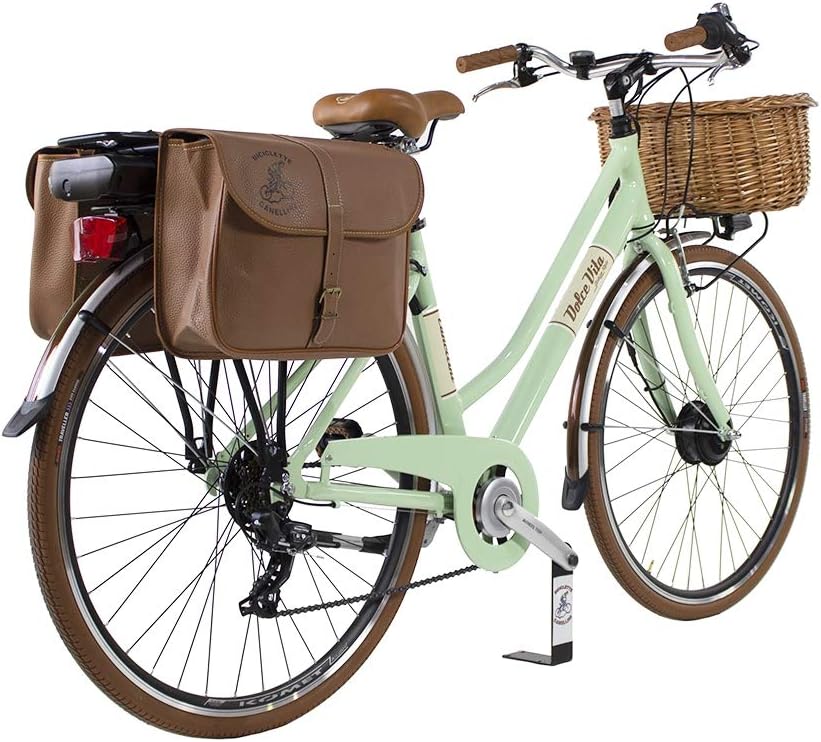 bicicletta femminile vintage con cambio e cestino