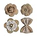 20PCS Handmade Burlap Rustic Lace Roses Flowers for DIY Craft Making and Christmas Home Wedding Party Decoration by CSPRING