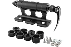 MUQZI Bike Fork Mount, Front Fork Block Quick Release Thru Axle Car Roof Carrier Rack Support Bicycle Stand Holder with Adapters, Black