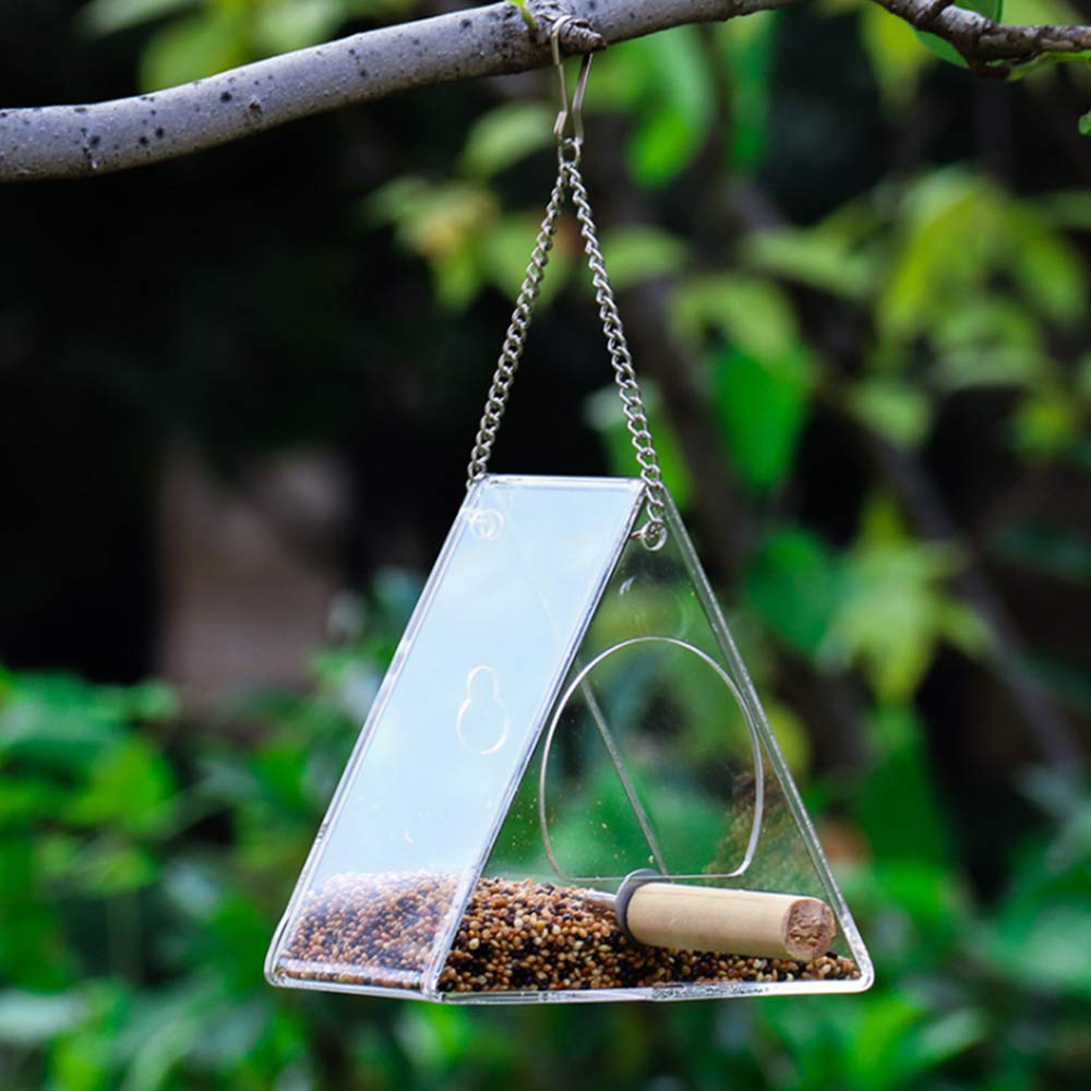  Teamar Window Bird Feeder Clear Acrylic Bird
