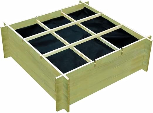 vidaXL Jardinera Verduras Madera Pino 120x120x40 cm Plantador ...