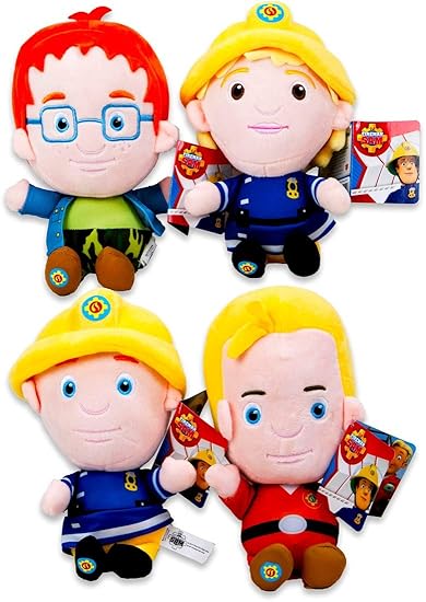 Unbekannt Feuerwehrmann Sam Plüschfiguren Set 4 STK. Sortiert 28cm