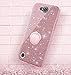 Silverback Compatible for LG X Power 2 Case,LG X Charge Case,LG Fiesta 2 Case, LG Fiesta LTE Case Girls Bling Glitter Sparkle Case with Ring Stand, TPU Outer Cover + Hard PC Inner RG