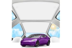 TSLDRV 2025 Upgrade Sunshade Roof for Tesla Model 3 2023-2021 [No-Gap/Sag-Free] Heat Insulation Glass Roof Sunshade Sunroof for Tesla Model 3 Accessories 2023-2021 White Beige