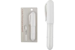 SINSETU Fabric Chalk Markers, Fabric Chalk Pencil for Sewing and Quilting, Crafting, Erase Tailors Liner Pen for Cloth, Leather (White)