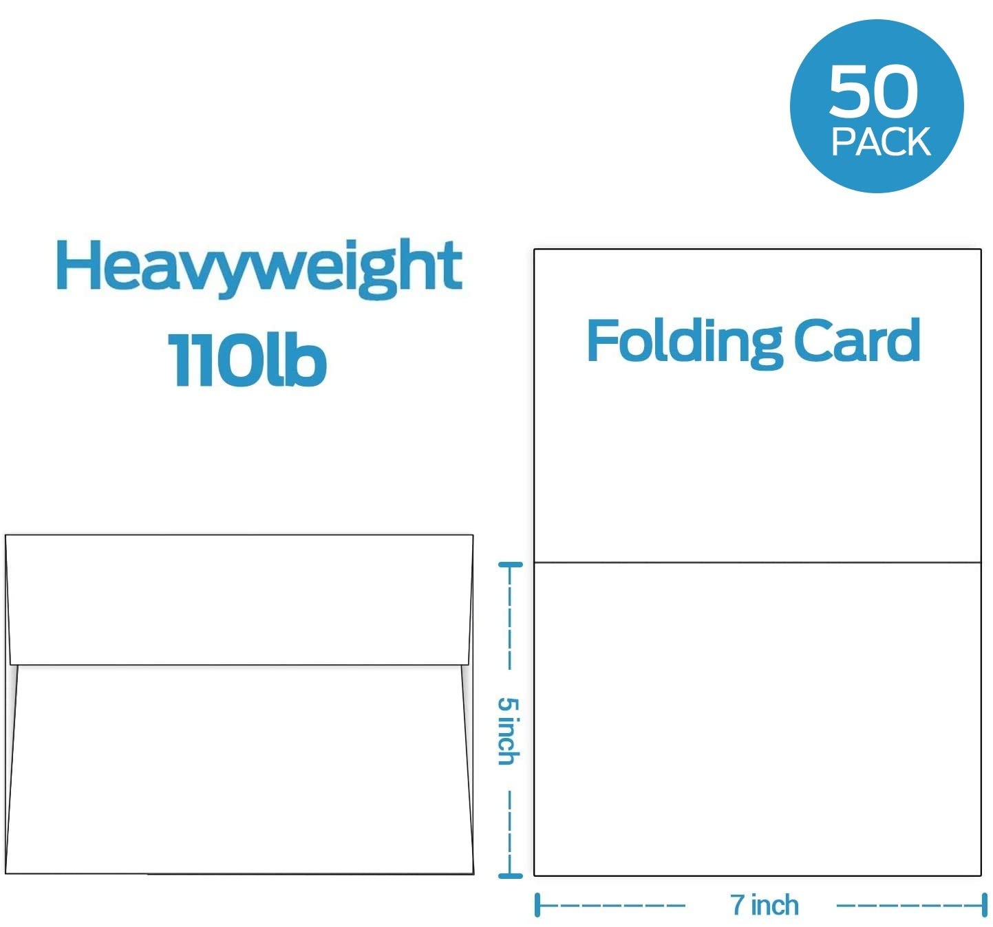 Mua Ohuhu Blank White Cards and Envelopes 50 Pack - 5" x 7" Heavyweight ...