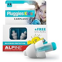 Alpine Pluggies Kids Ear Plugs for Small Ear Canals – Noise Cancelling Earplugs for Kids Age 5-12 Multifunctional…