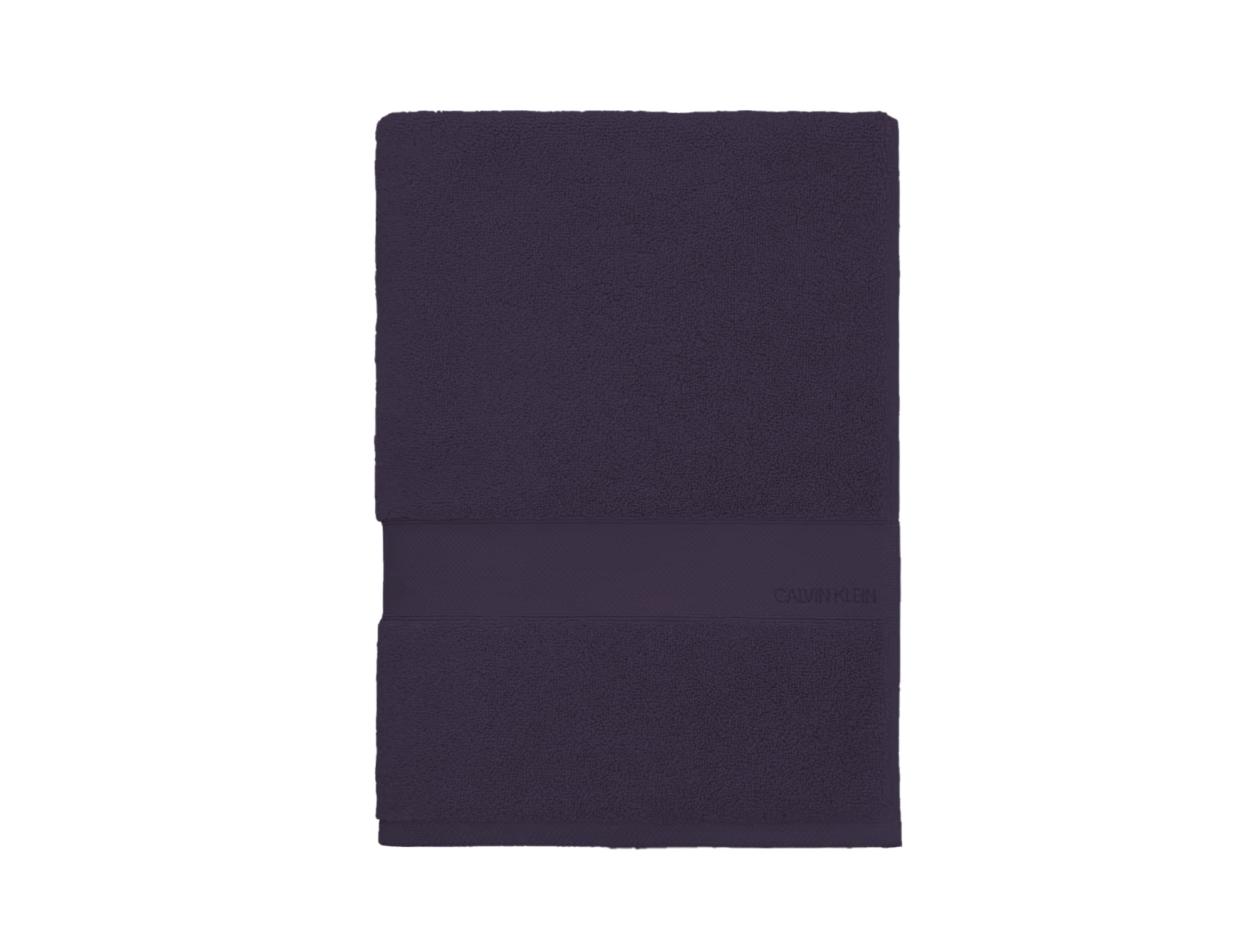 Calvin Klein Solid Color Bath Towel 1 Piece - 70 X 140 Cm, 100% Cotton 600 Gsm (Purple)