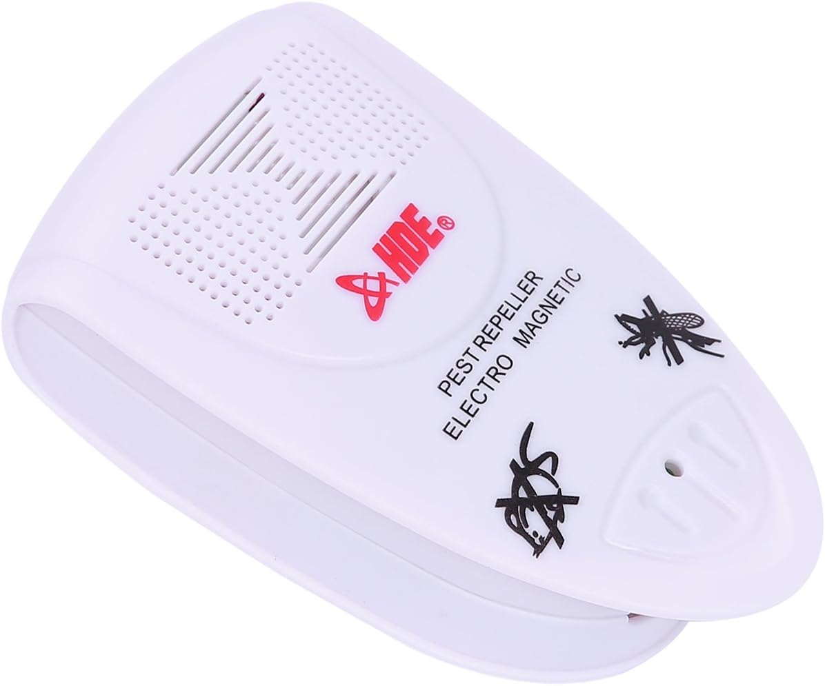 HDE Ultrasonic Pest Repellent Mosquito Rodent Cockroach Repeller Electronic Plug In Sonic Device Non-Toxic Environmentally Friendly Indoor Pest Control (1 Pack)