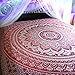 Queen Pink Tapestry Wall Hanging Ombre Wall Tapestry Indian Mandala Tapestry Bohemian Tapestry Hippie Tapestry Psychedelic Tapestry Wall Decor Large Boho Tapestries for Bedroom Dorm Decor