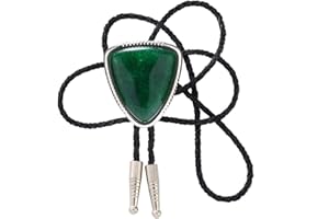 KDG Triangle Nature Agate Shape Bolo Tie Western Cowboy Celtic Black Stone Necktie For Men