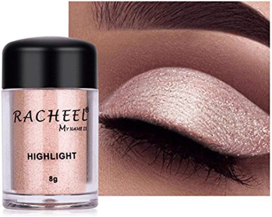 Sparkly Loose Powder EyeShadow, Keepfit Fashion Cosmetics Makeup Glitter Gold and Silver Eye Shadow Pigment for Women (A)