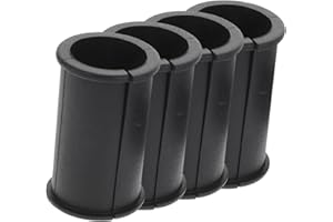 Crovakeu 4pcs Microphone Rubber Shock Mount Sleeves, Black Anti-Vibration Washer Gasket for Mic Stand and Camera Accessories