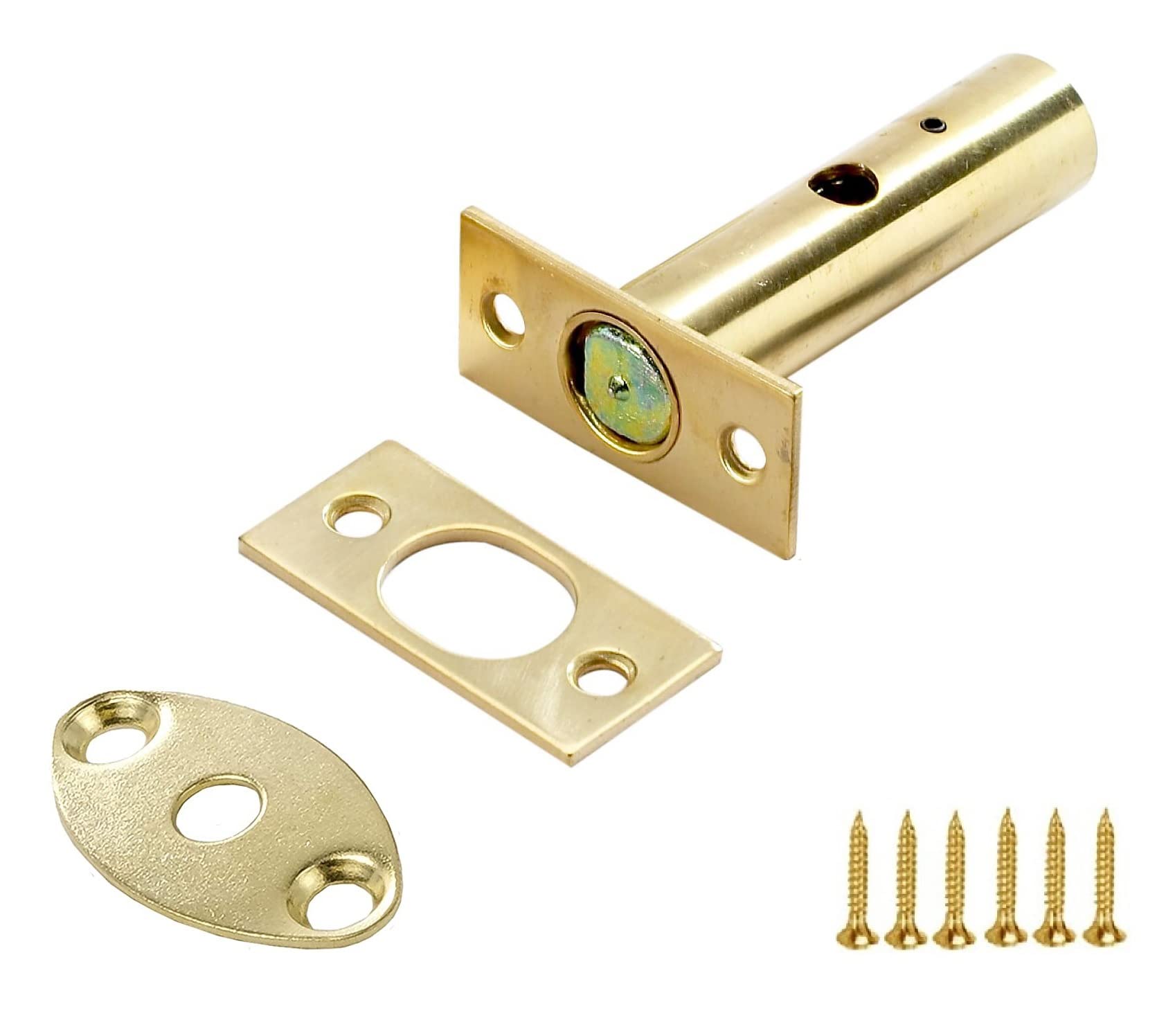 TERF® Heavy Duty Polished Brass 60mm Mortice Door Window Rack Bolt Security Lock Bolt with Fixing Screws - Pack of 1