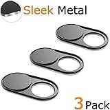 Webcam Cover Slide 0.022in Ultra Thin Metal Magnet Web Camera Cover for MacBook Pro Laptops Smartphone Mac PC Tablets…
