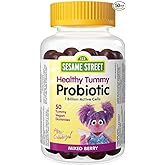 Sesame Street Healthy Tummy Probiotic by Webber Naturals, 50 Gummies, Supports Intestinal Health, For Children Age 3 and Up