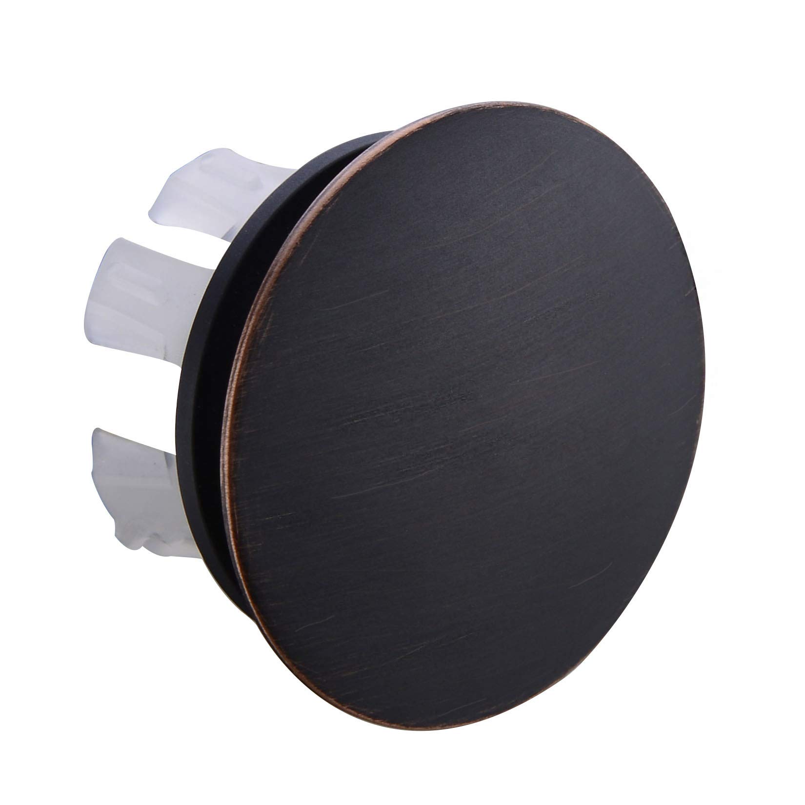 Orhemus Brass Basin Sink Overflow Cover Cap, Oil-rubbed Bronze, Round Hole, 1.25in Diameter