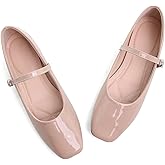 LUXINYU Women's Slip on Flats,Classy Round Toe Solid Classic Mary Jane Ballet Dance Shoes Soft Comfortable PU Flat Shoes