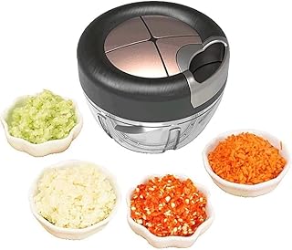 Manuelles Nahrungsmittelzerhacker Gemüse Fleisch Choppers Zwiebel Chopper Food Processor Hand Speedy Chopper Blender for Kotelett Obst, Gemüse, Nüsse, Pesto, Püree nicer dicer quick cfbcc