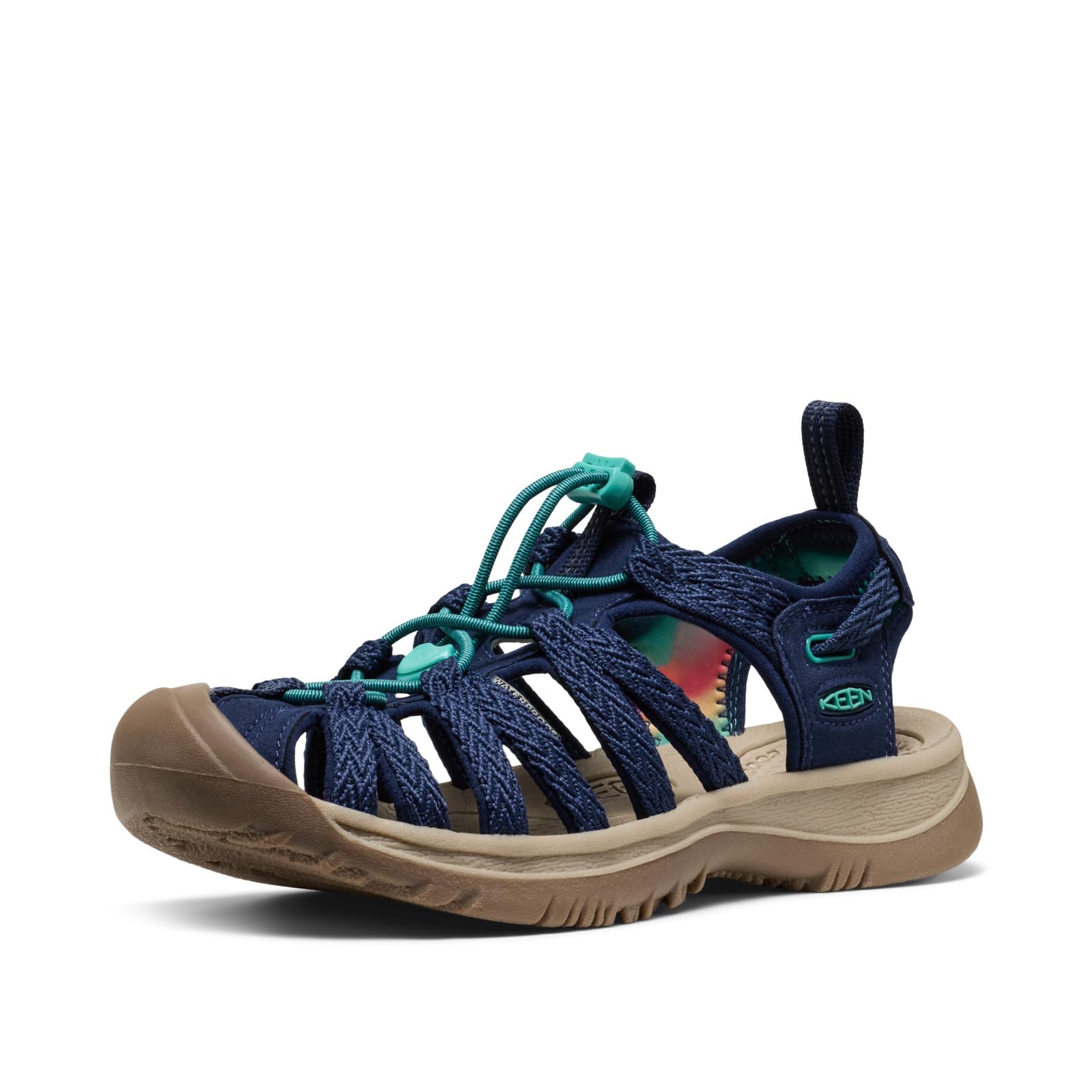 KEEN Women's Whisper Closed Toe Durable Comfortable Easy On Washable Adventure Sandals, Destination Pack, 7 Image