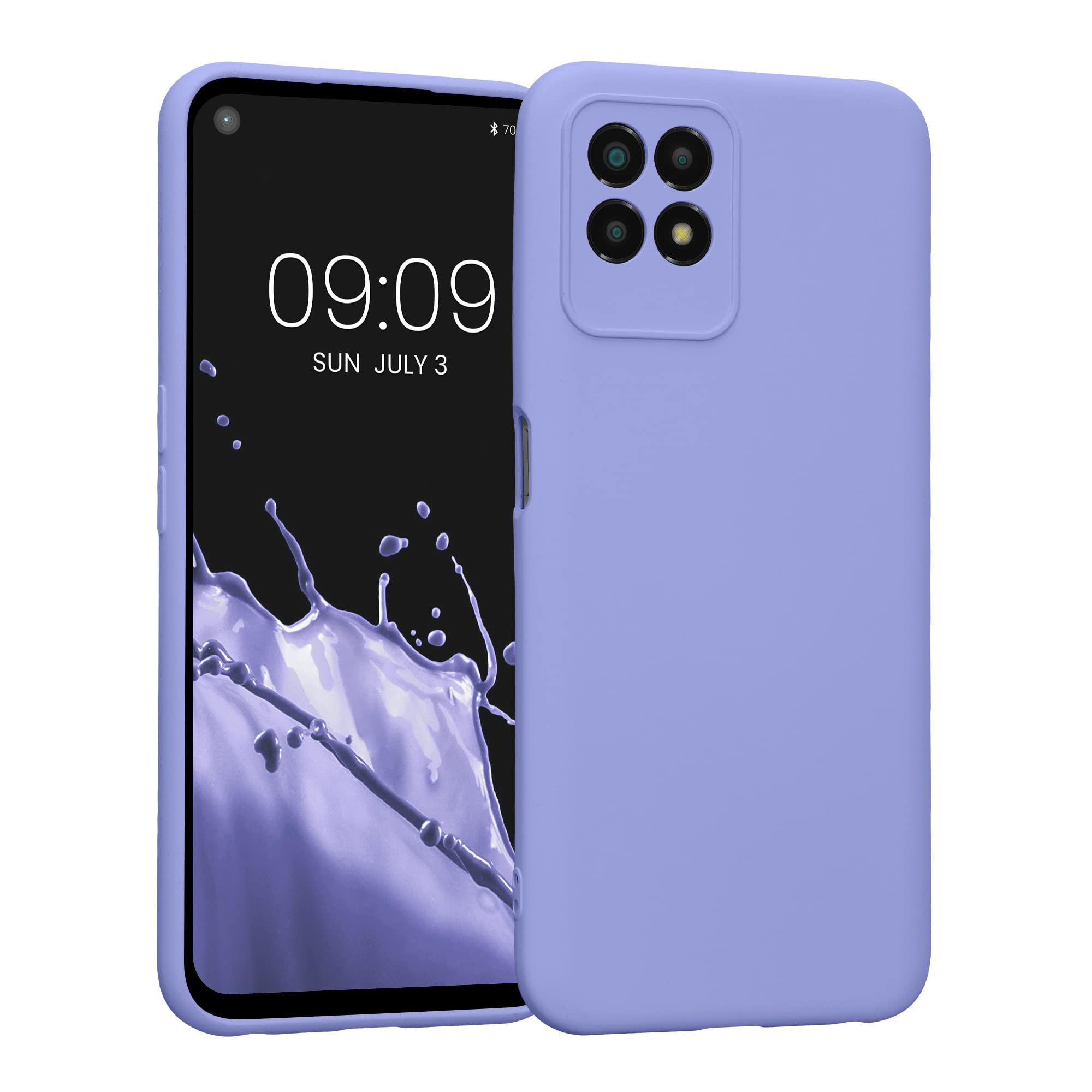 kwmobile Case Compatible with Realme 8i Case - Protective Slim TPU Cover with Soft Matte Finish - Lavender