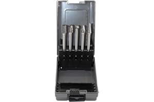 ASIEG TOOL 5pcs Tungsten Carbide Burrs Set with 1/4''Shank Double Cut Extended Long Solid Power Tools Carbide Rotary Files Bits for Die Grinder Metal Wood Carving Engraving Polishing Drilling Grinding Milling
