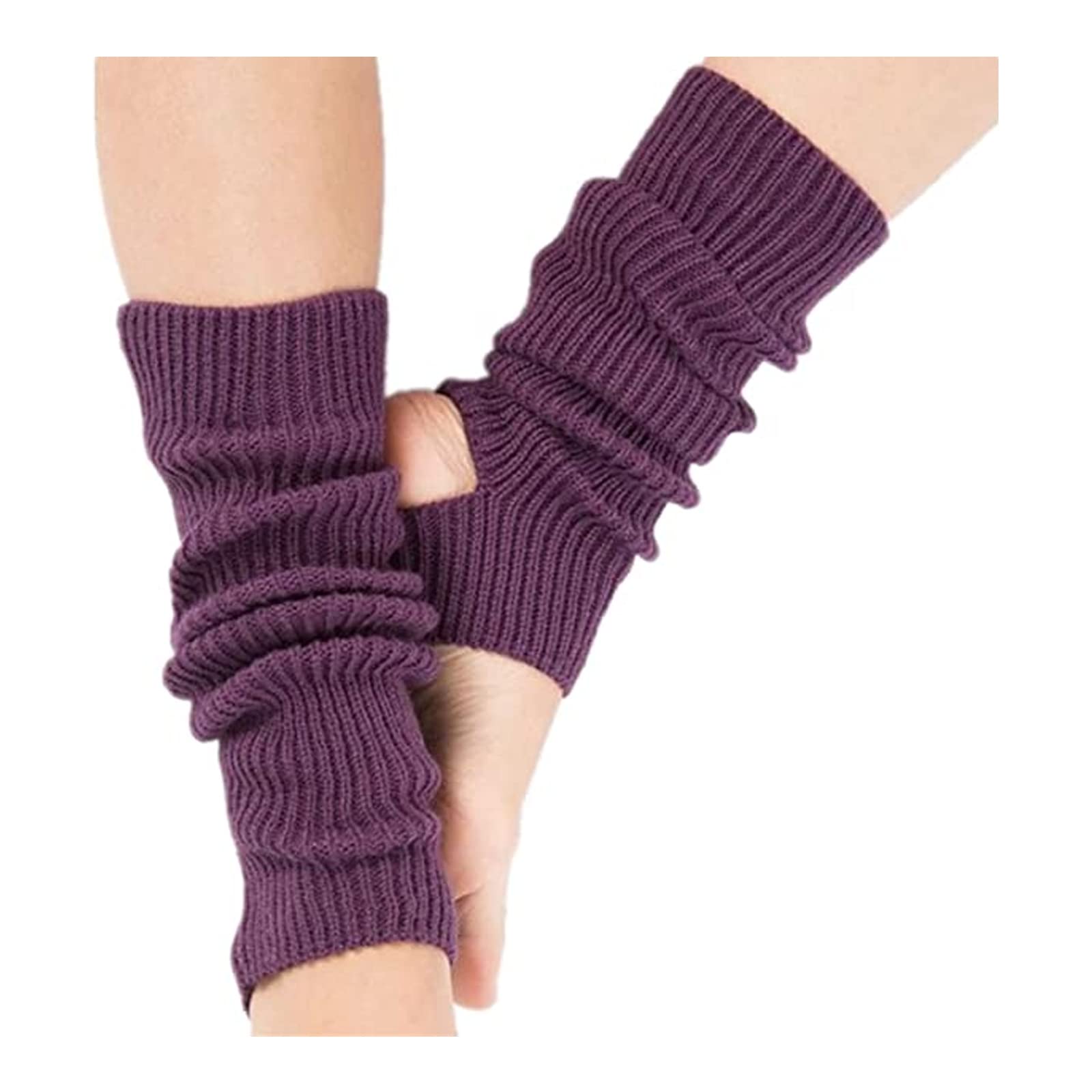 Leg Warmers for Women, Knitted Long Woman Yoga Socks Sport Leg Warmers Gym Fitness Dancing Female Girls Daily Wear Exercising Keep Warm Latin Dance